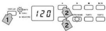 KORG Poetry Magnifique - Specifying the tempo - 1