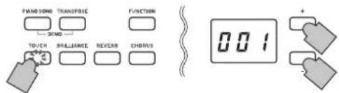 KORG Poetry Magnifique - Touch settings - 1