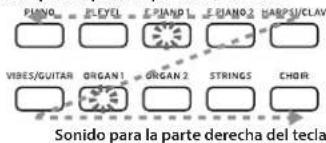 KORG Poetry Magnifique - Selección de sonidos para los lados izquierdo y derecho - 1