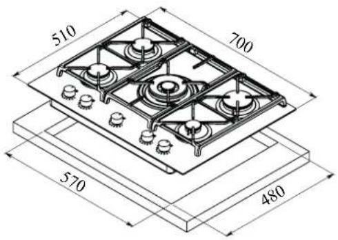 Pando PGA-4371 - DIMENSÕES DAS PLACAS - 2