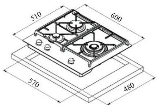 Pando PGA-4371 - DIMENSÕES DAS PLACAS - 1