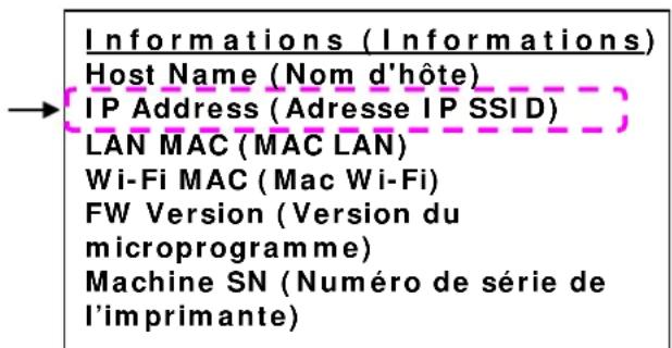 AVISION AM3321w - Pour déterminer l'adresse IP de l'imprimante : - 2