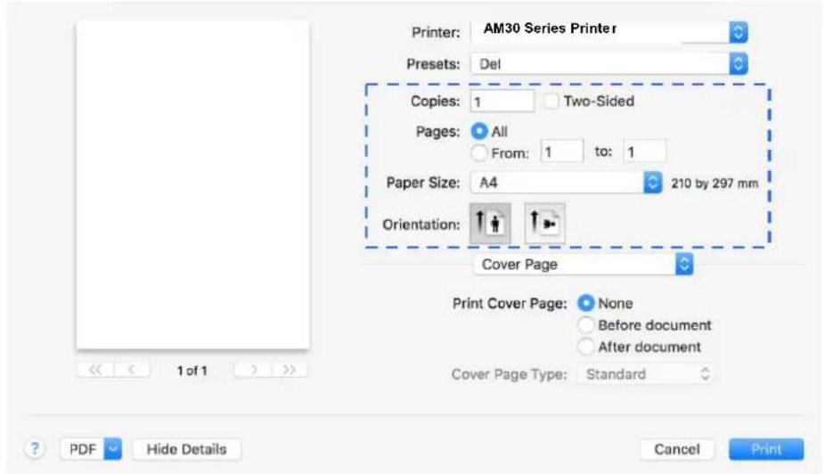 AVISION AM3321w - Choix des options de mise en page - 1