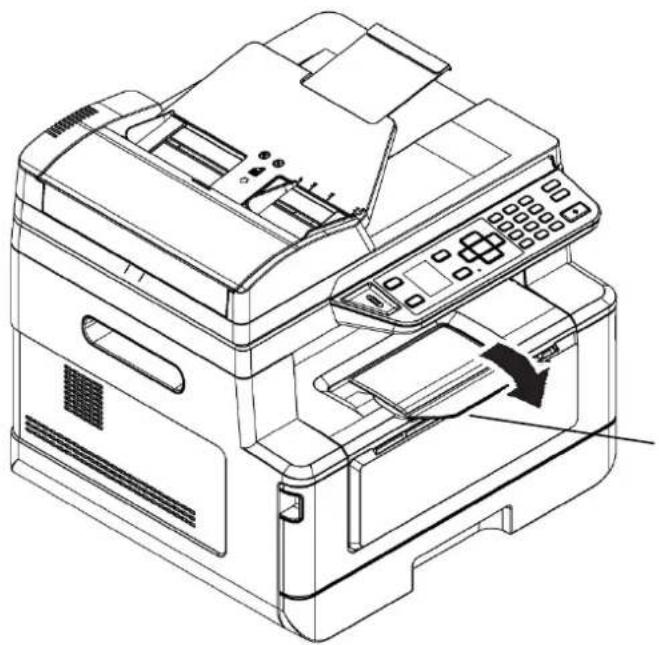 AVISION AM3321w - Installation du bac de sortie - 1