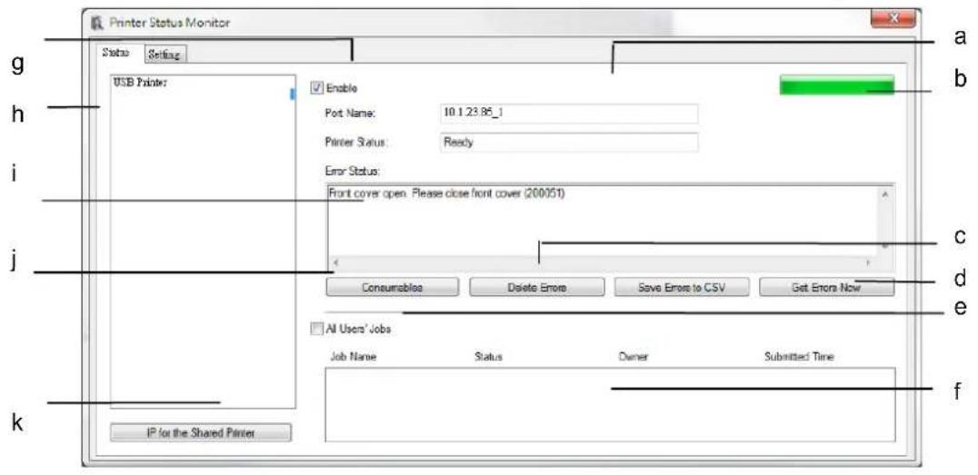 AVISION AM3321w - Obtenir des détails sur l'état de l'imprimante - 1