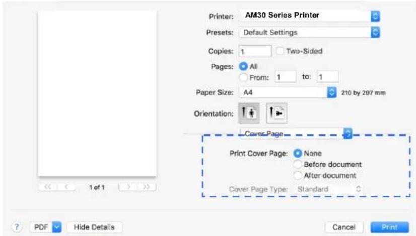 AVISION AM3321w - Choix des options d'impression - 2
