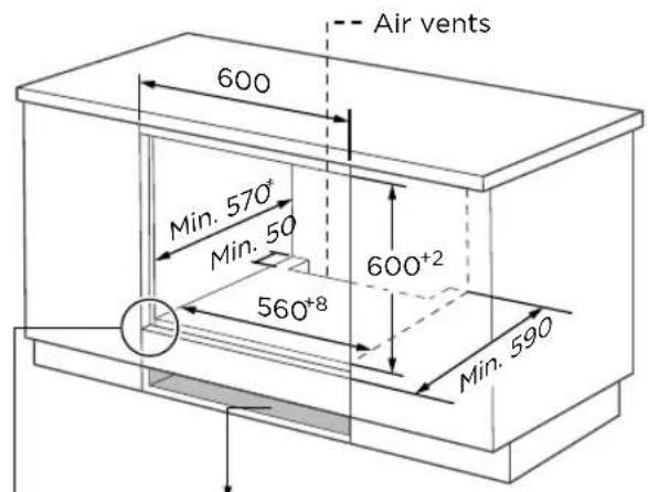 TEKA HCB 6170 SS - Cupboard Diagram (Ground Cupboard) - 3