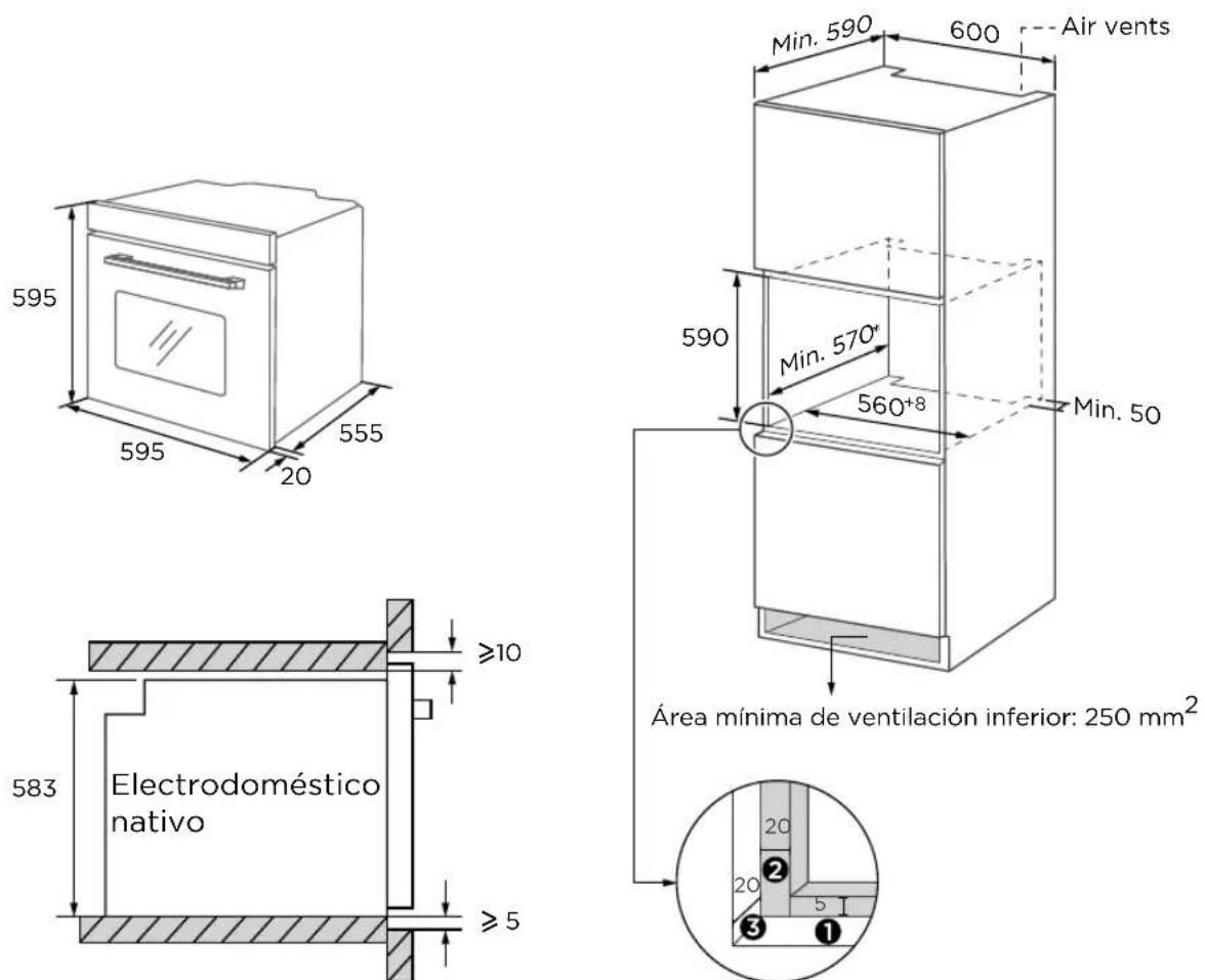 TEKA HCB 6170 SS - Diagrama del armario (Armario de pie) - 1