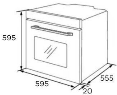 TEKA HCB 6170 SS - Schéma de placard (Placard au sol) - 1