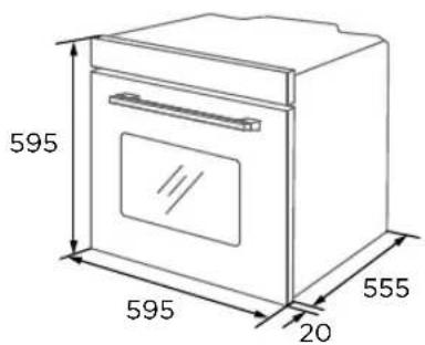 TEKA HCB 6170 SS - Schéma de placard (Placard debout) - 1