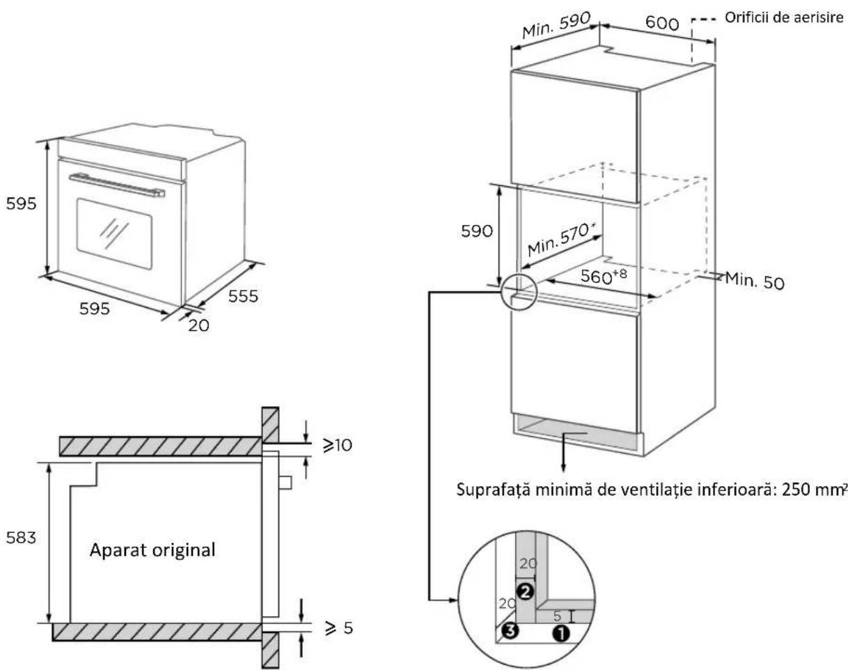 TEKA HCB 6170 SS - Schema dulapului (dulap vertical) - 1