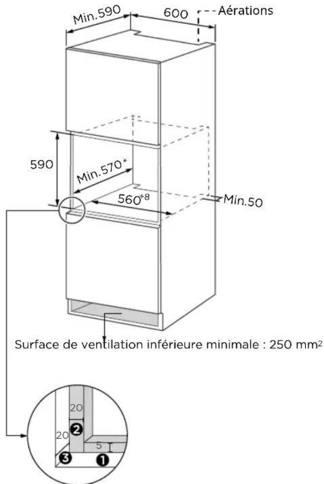 TEKA HCB 6170 SS - Schéma de placard (Placard debout) - 3