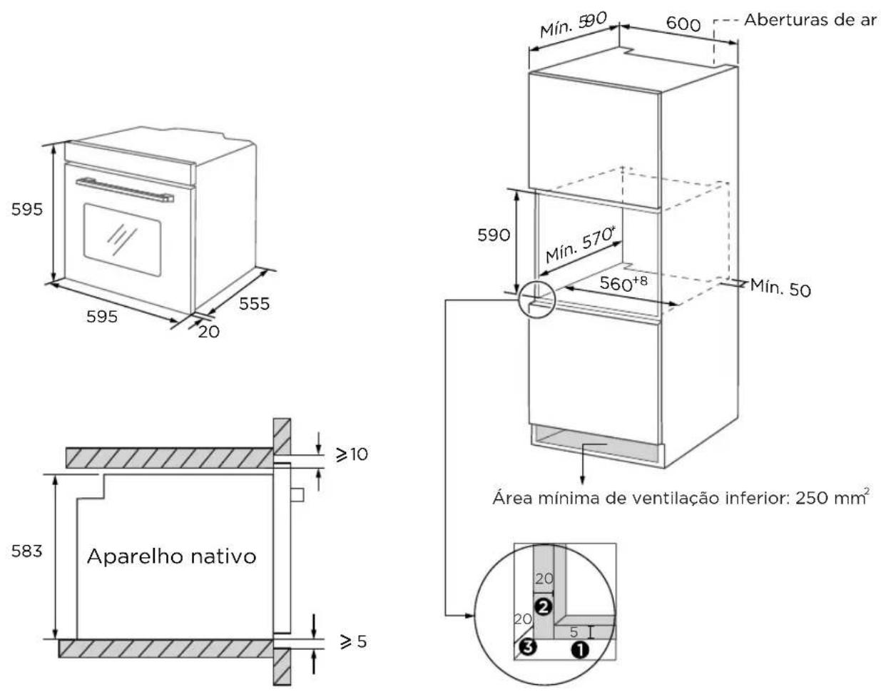 TEKA HCB 6170 SS - Diagrama do Armário (Armário Vertical) - 1