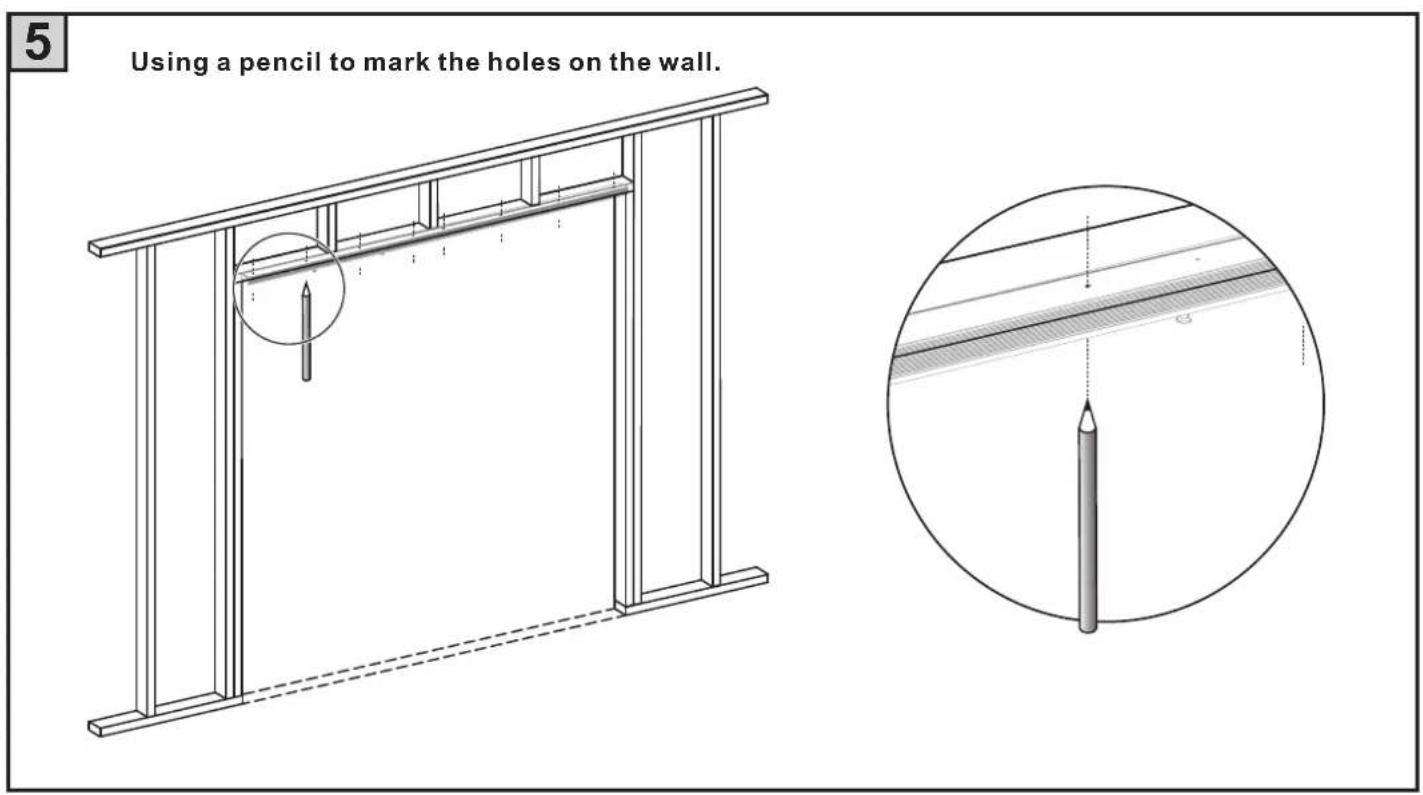 Vevor YMXT-XC39-5 - Snap a chalk line on floor even with side jambs. Measure up from finished floor Door Height +3 / 4 or from sub-floor to Door Height +1 - 1 / 2 - 6