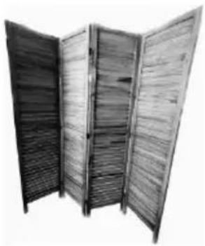 Vevor SS-004-4P-NA - HOUTEN SCHEIDINGSWAND - 1