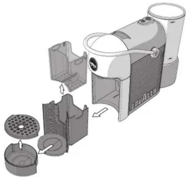 Lavazza A Modo Mio Jolie Plus Evo - LIMPEZA DA GAVETA COLETORA DE CAPSULAS UTILIZADASE GAVETA COLETORA DE GOTAS - 2