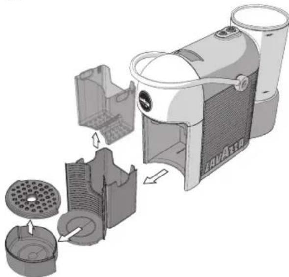 Lavazza A Modo Mio Jolie Plus Evo - PULIZIA CASSETTO RACCOGLI CAPSULE USATE E CASSETTO RACCOGLI GOCCE - 2