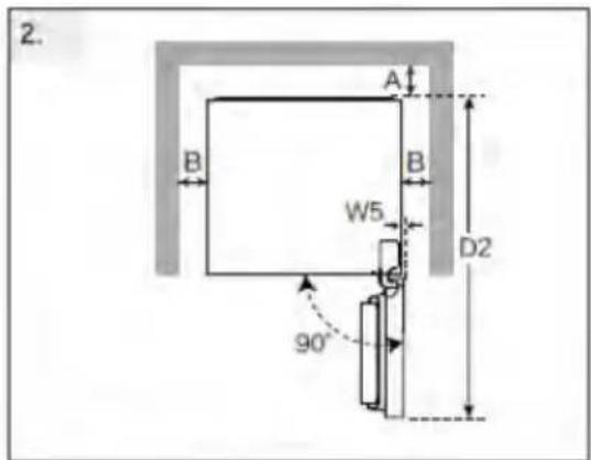 CANDY CNCQ2T518DB - Рекомендований вільний простір - 2