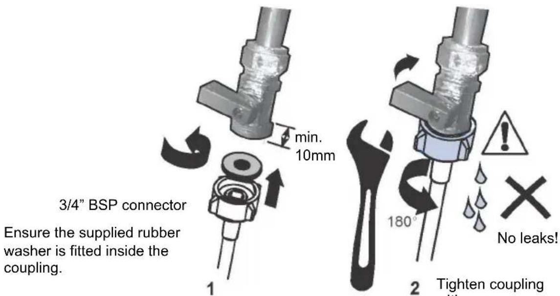 CANDY CIP 3D9E0B - Connect inlet hose to cold water - 1