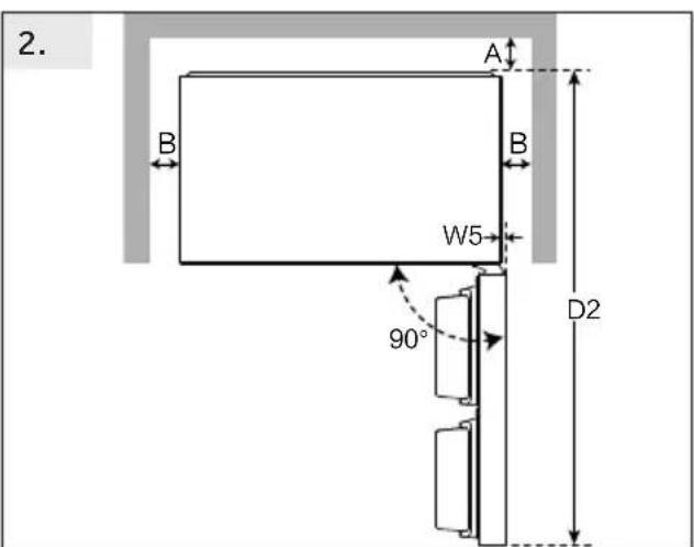 HAIER HDR5818DNPW - Space recommendation - 2