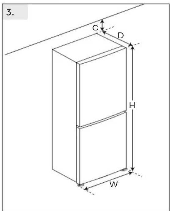 HAIER HDR5818DNPW - Space recommendation - 3