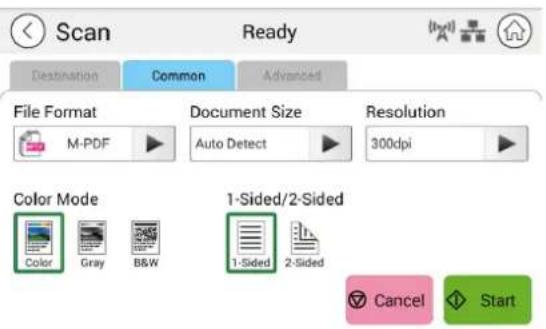 AVISION AM4032iw - Common Settings (Paramètres communs) : - 1