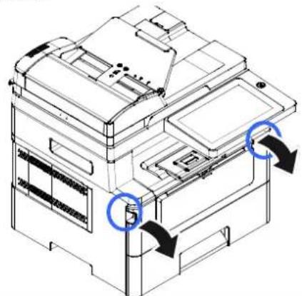 AVISION AM4032iw - Locations of the Jammed Paper (Endroits susceptibles de bourrage de papier) - 1
