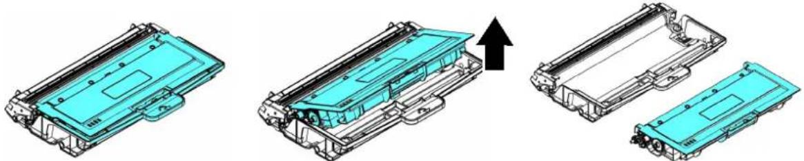 AVISION AM4032iw - Retrait de l'ensemble tambour et cartouche de toner - 3