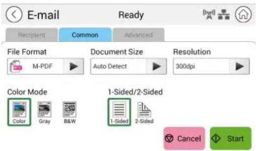 AVISION AM4032iw - Common Settings (Paramètres communs) : - 1