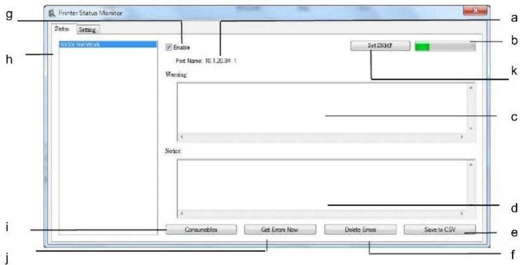 AVISION AM4032iw - Obtenir des détails sur l'état de l'imprimante - 1