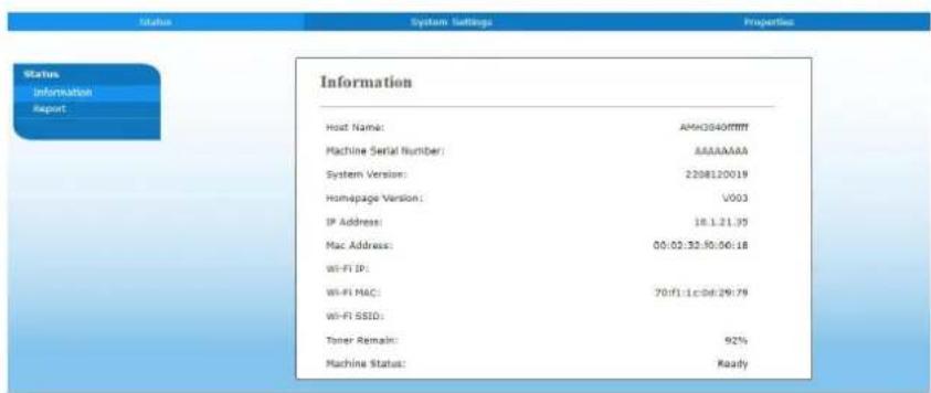 AVISION AM4032iw Plus - Personnalisation des configurations du produit par la page Web - 1