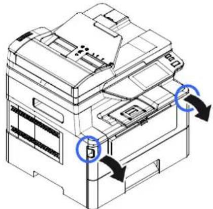 AVISION AM4032iw Plus - Locations of the Jammed Paper (Endroits susceptibles de bourrage de papier) - 1