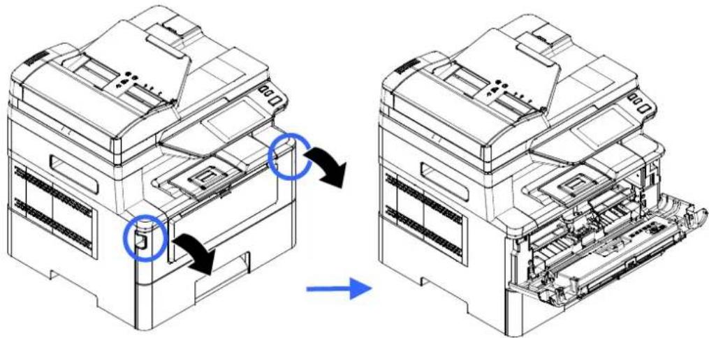 AVISION AM4032iw Plus - Retrait de l'ensemble tambour et cartouche de toner - 1