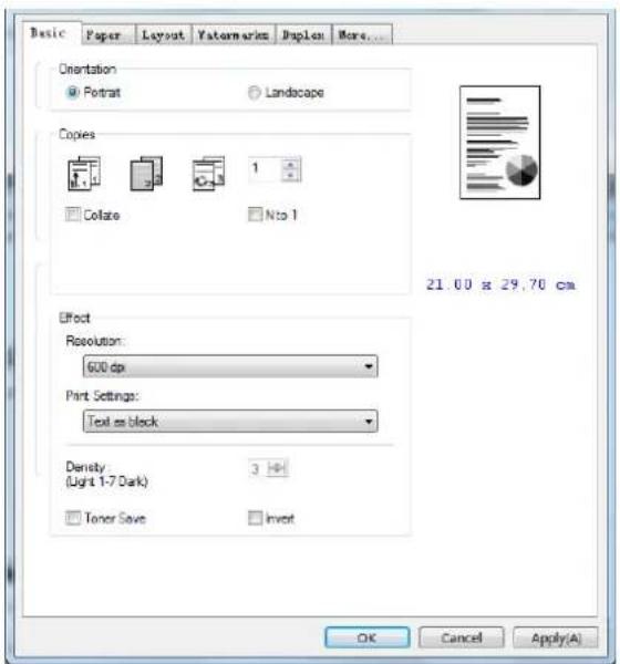 AVISION AM240QDW Plus - Affichage de la boîte de dialogue Propriétés du pilote de l'imprimante - 3