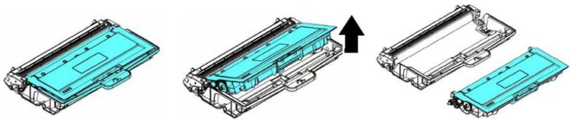 AVISION AM240QDW Plus - Retrait de l'ensemble tambour et cartouche de toner - 3