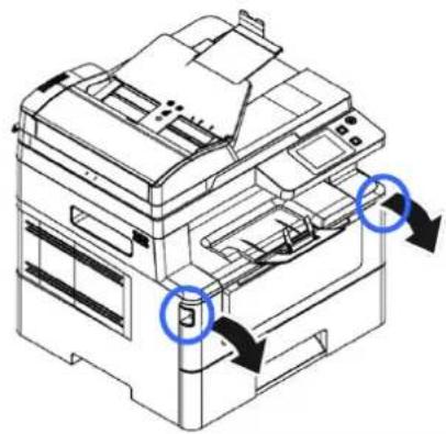 AVISION AM240QDW Plus - Locations of the Jammed Paper (Endroits susceptibles de bourrage de papier) - 1