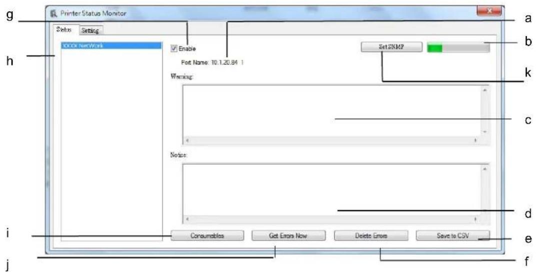 AVISION AM240QDW Plus - Obtenir des détails sur l'état de l'imprimante - 1