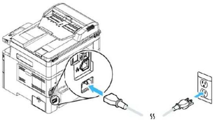AVISION AM240QDW Plus - Branchement de l'alimentation - 1
