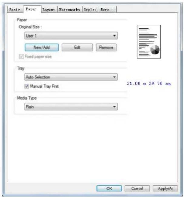 AVISION AM240QDW Plus - L'onglet Papier - 1