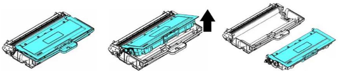 AVISION AM240AW Plus - Retrait de l'ensemble tambour et cartouche de toner - 3