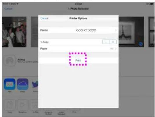AVISION AM240AW Plus - Comment utiliser AirPrint depuis un iPhone un iPad - 3