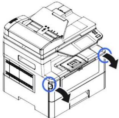 AVISION AM240AW Plus - Locations of the Jammed Paper (Endroits susceptibles de bourrage de papier) - 1