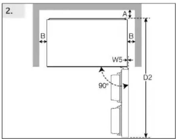 HOOVER HONCQ2T818EX - Απαιτήσεις χώρου - 2