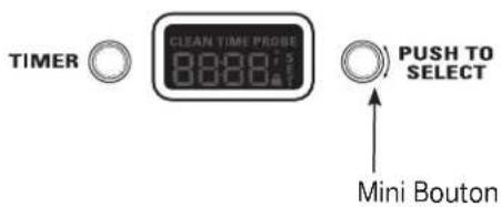 TIMER CLEAN TIME PROBE 8:00:00:00 PUSH TO SELECT Mini Bouton