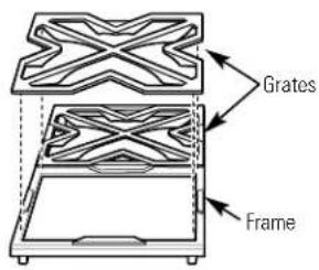 Monogram ZDP36N4RHSS - Burner grates - 1