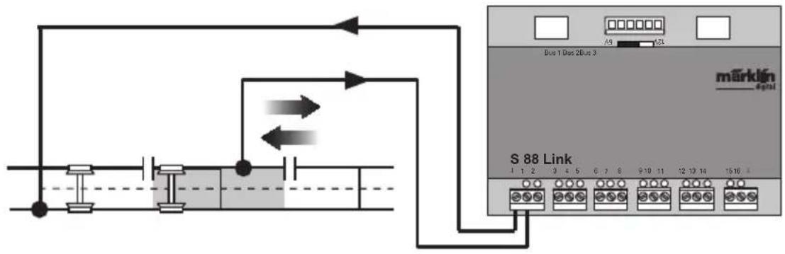 Märklin 60883 - Sample Connections for the Different Feedback Contacts - 3