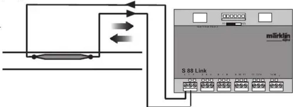 Märklin 60883 - Esempi per il collegamento dei differenti contatti di notifica - 5