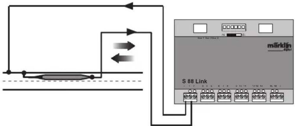 Märklin 60883 - Esempi per il collegamento dei differenti contatti di notifica - 4