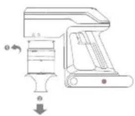 MOVA S2 - Cleaning the Dust Cup, Air Inlet Filter, and Cyclone Separator Assembly - 2