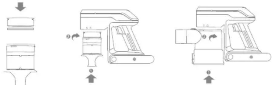 MOVA S2 - Installation of Dust Cup, Air Inlet Filter, and Cyclone Separator Assembly - 1